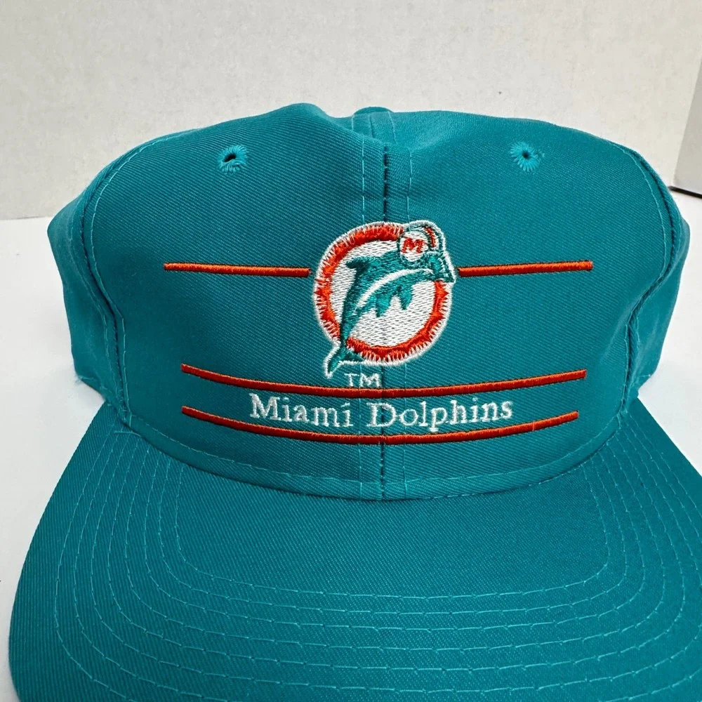 Vintage Annco Miami Dolphins Snapback Hat Teal Vintage NFL Embroidered Cap